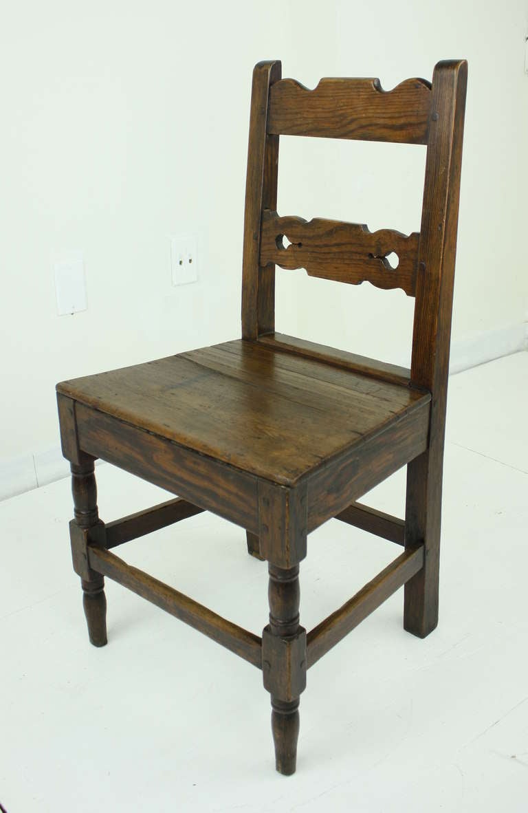 Antique Welsh Pine Desk Chair In Good Condition In Port Chester, NY