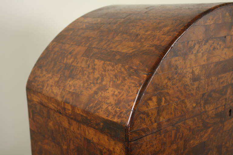 Mid-20th Century French Art Deco Dome-Top Box, Miniature Parquetry Work For Sale