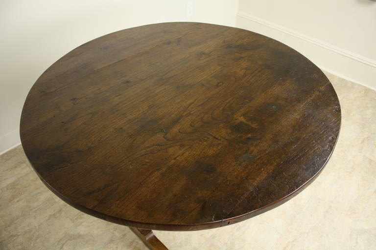 19th Century Antique French Chestnut Vendange Table