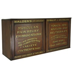 Antique English Apothecary Wall Cabinet