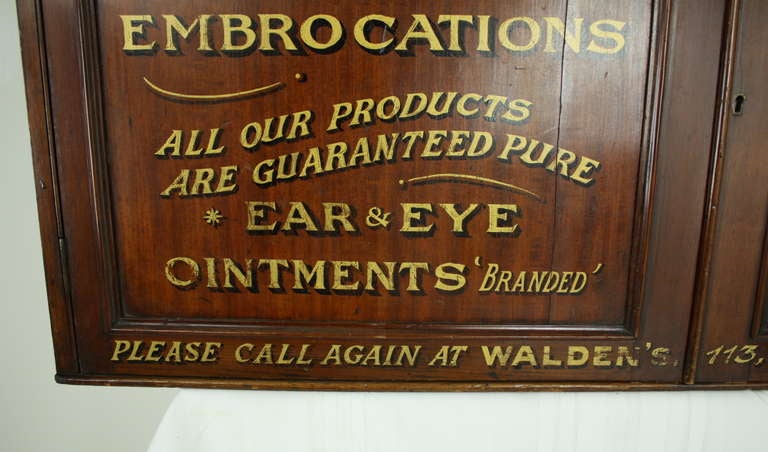 Antique English Apothecary Wall Cabinet 1