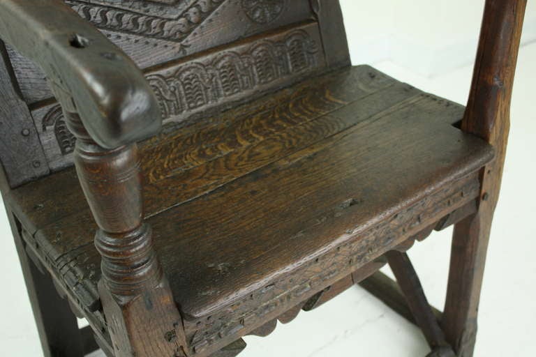 16th Century English Wainscot  Armchair In Good Condition In Port Chester, NY