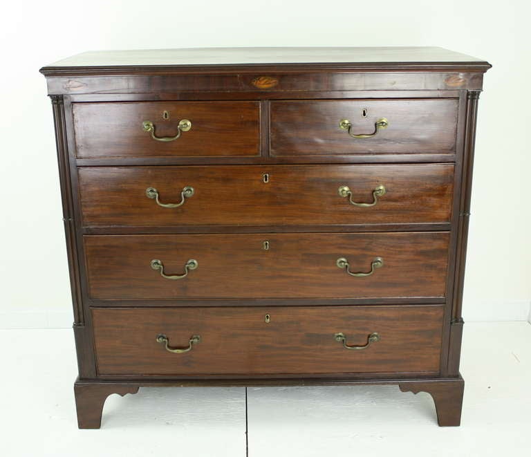 Antique Georgian Cloister-Column Chest of Drawers