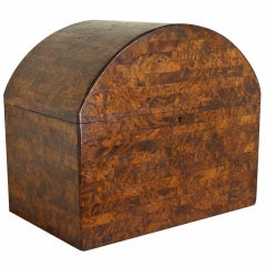 French Art Deco Dome-Top Box, Miniature Parquetry Work