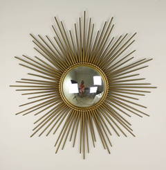 Vintage French Giltl Bullseye 32" Sunburst Mirror