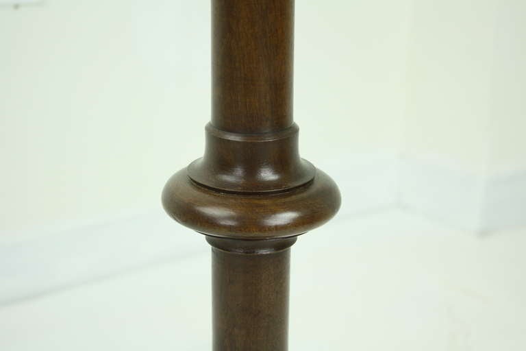 Two Tall Antique French Walnut Candlesticks For Sale 2