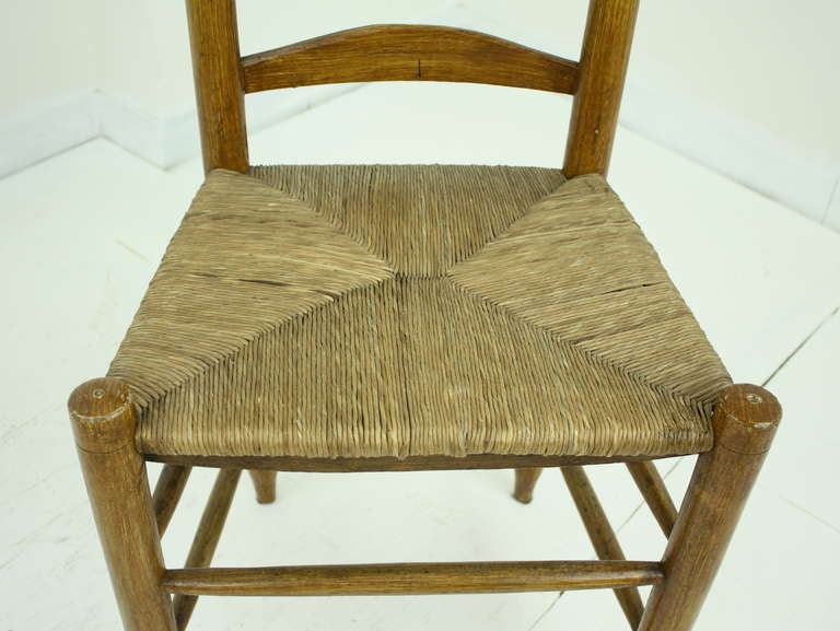 19th Century Collection of Eight Antique French Convent Chairs
