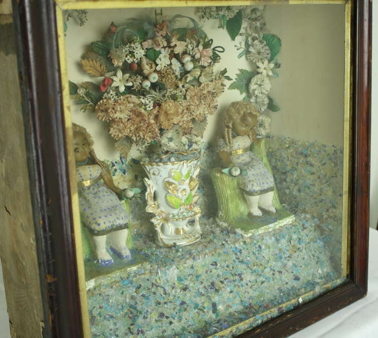 Antique English Folk Art Diorama In Fair Condition In Port Chester, NY