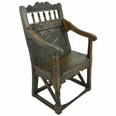 Antique 16th Century English Wainscot  Armchair