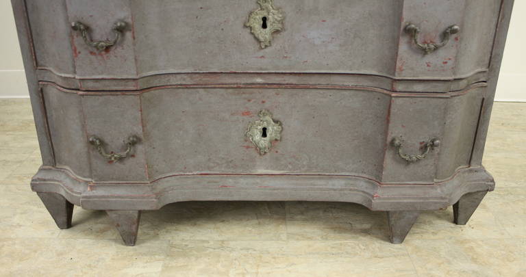 Antique Painted Dutch Serpentine Commode 2