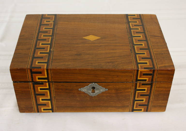 19th Century Collection of Seven Multiwood Inlaid Wooden Boxes