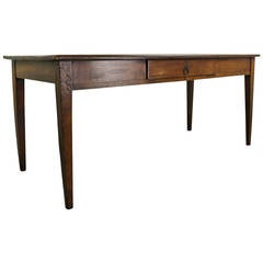 Antique One Drawer Cherry Farm Table