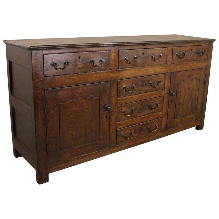 Antique Welsh Oak Long Buffet at 1stdibs
