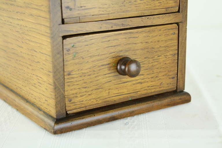 Wood Small Antique English Set of Drawers in Oak