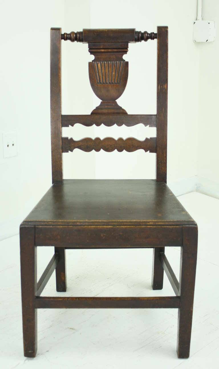 Antique French Oak Side Chair In Good Condition In Port Chester, NY