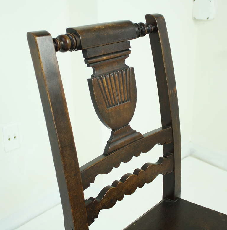 19th Century Antique French Oak Side Chair