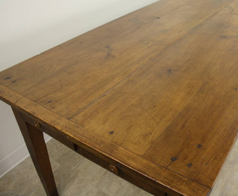 19th Century Large Antique French Cherry Farm Table