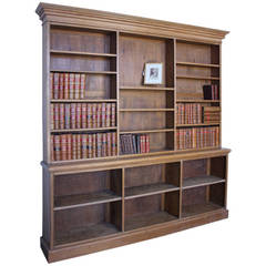 Dramatic Antique English Oak Bookcase