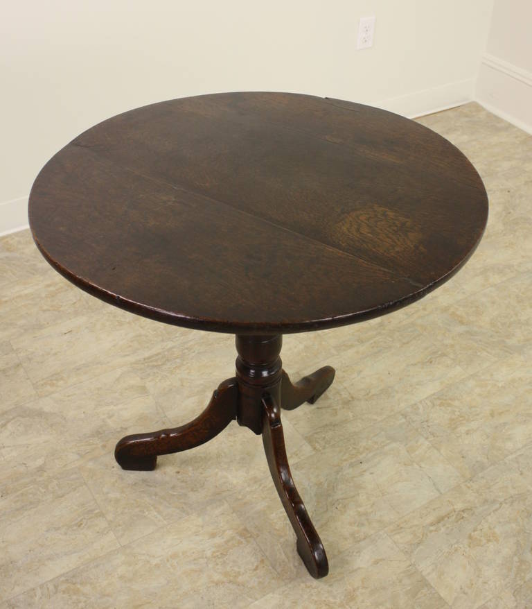Early Georgian Period Oak Tripod Table