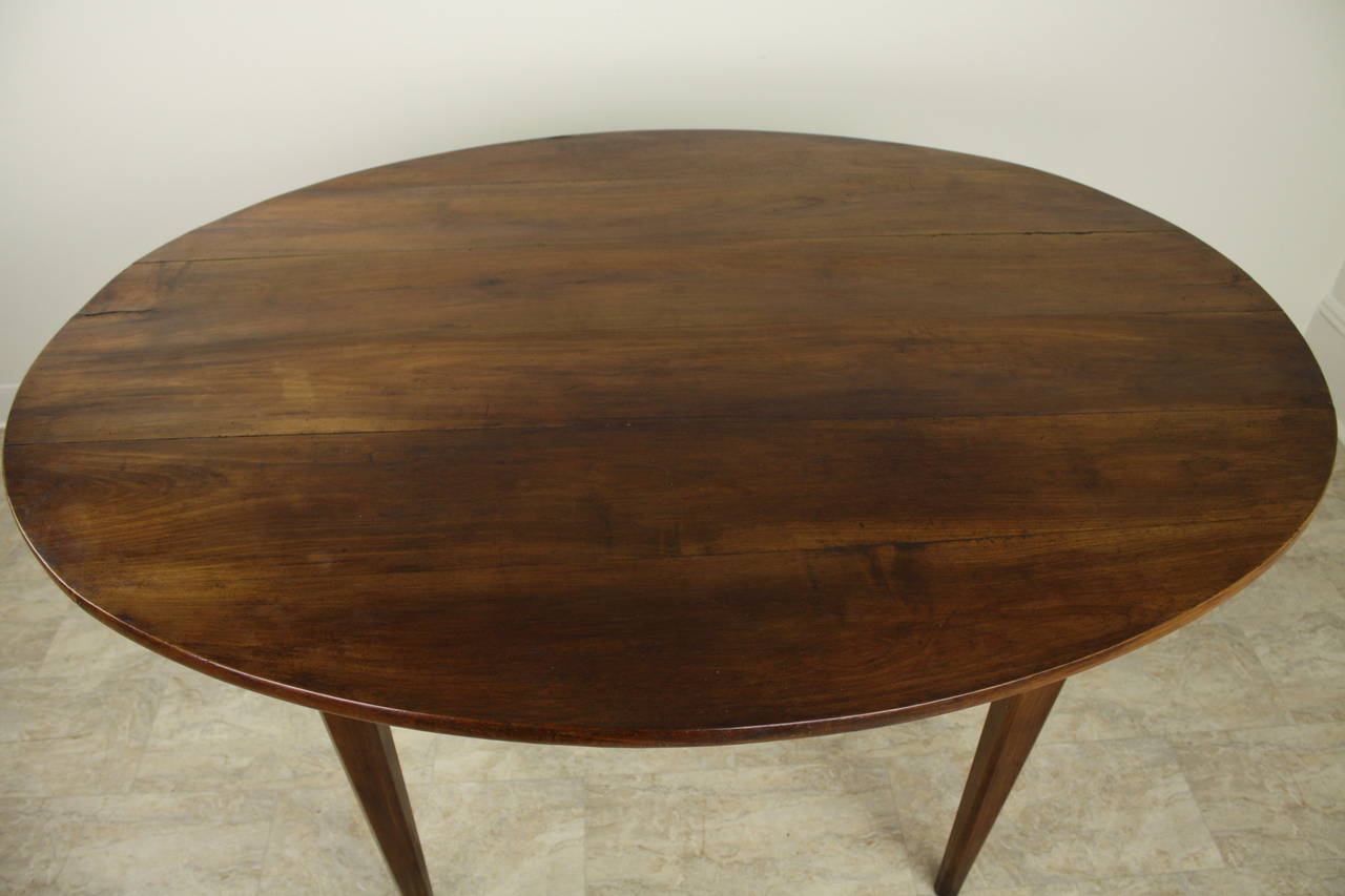 Antique French Oval Cherry Breakfast Table In Good Condition In Port Chester, NY
