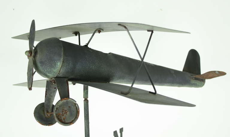 antique airplane weathervane