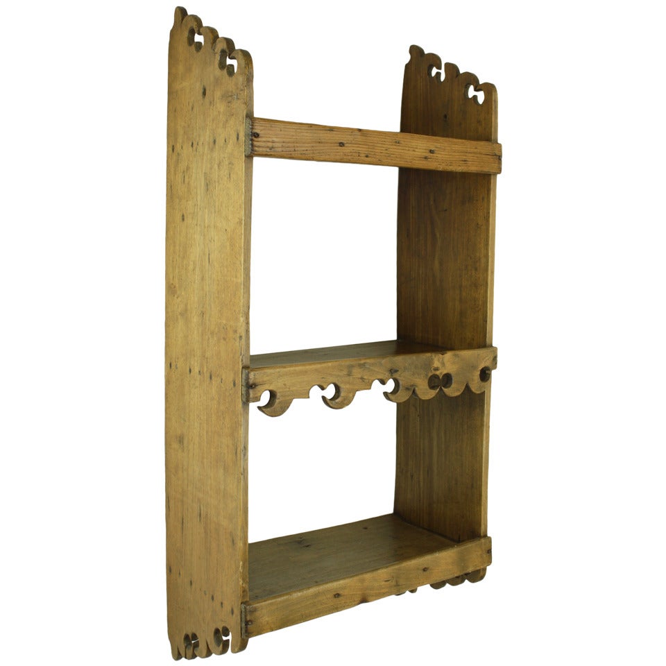 Antique Spanish Pine Hanging Shelf at 1stDibs antique hanging shelf