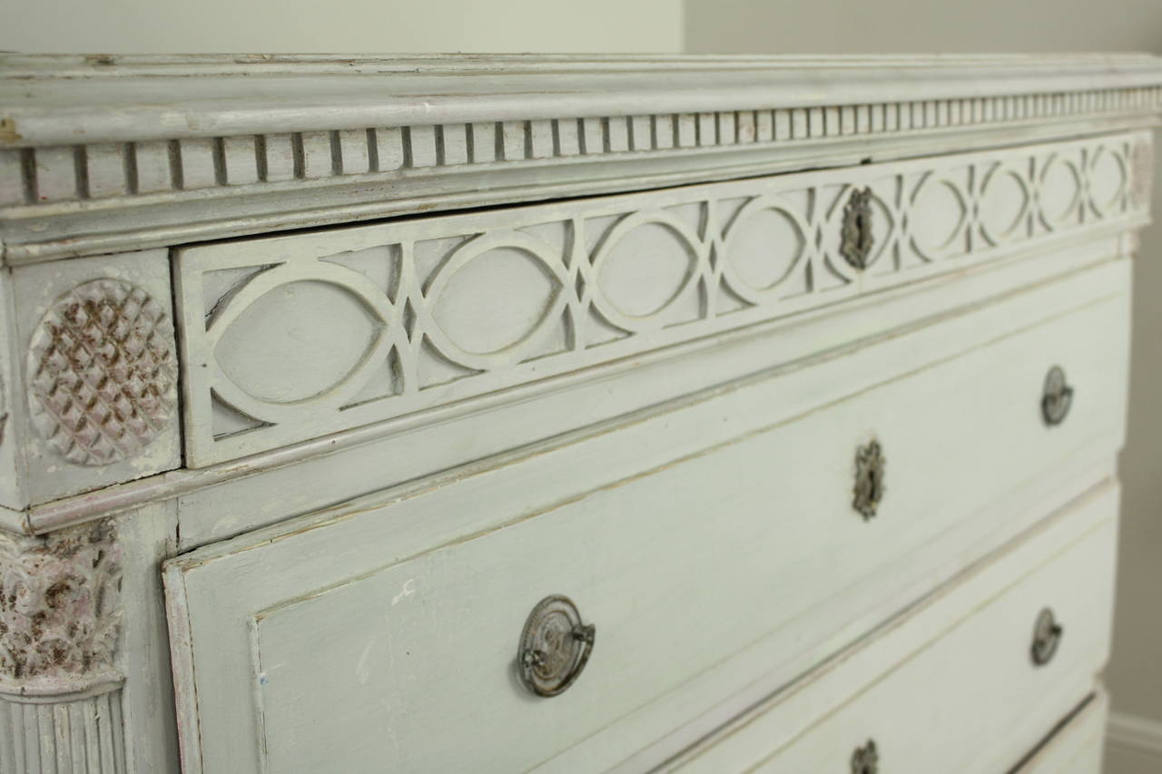 Period 18th Century Decoratively Carved Swedish Commode In Good Condition In Port Chester, NY