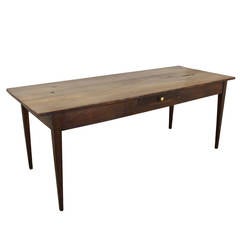 Antique French Chestnut Country Farm Table