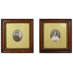 Pair of Regency Period Portraits, Original Frames