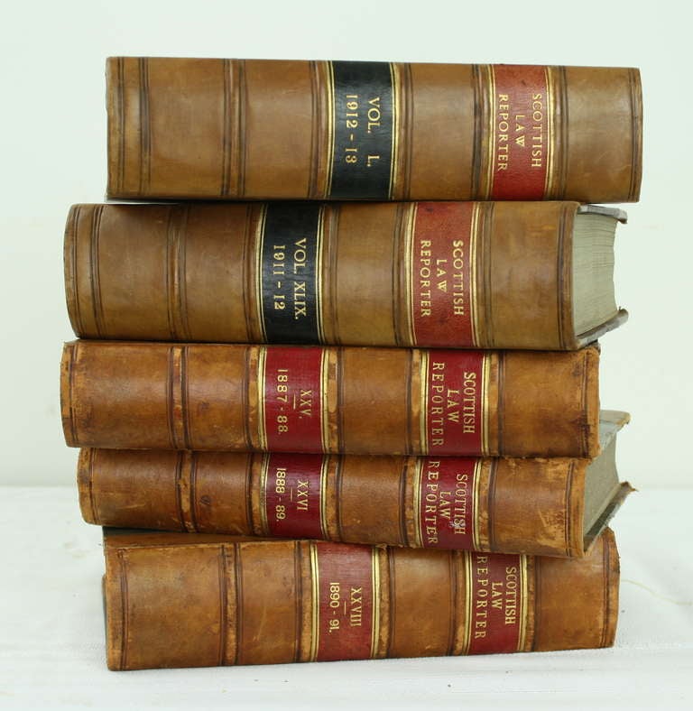 Collection of 33 Antique Scottish Law Reporter Books In Good Condition In Port Chester, NY