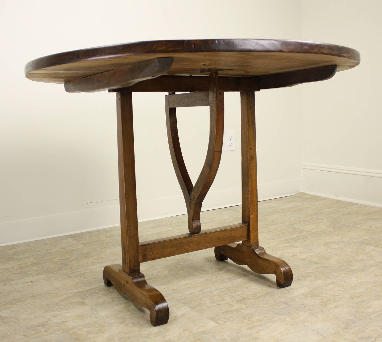 Antique French Chestnut Vendange Table 1