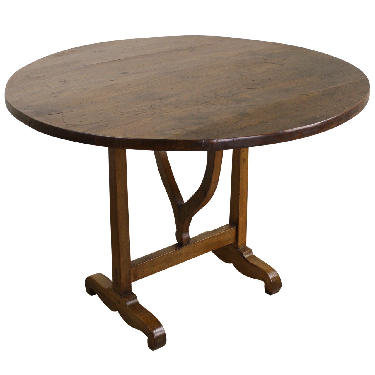 Antique French Chestnut Vendange Table