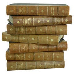 Collection of 13 Early Leather Bound Swedish Volumes, Translated by William Locke