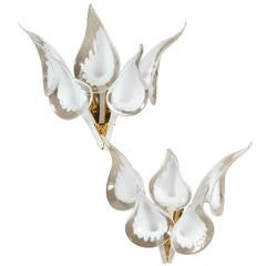 Pair of Calla Lily Sconces by Camer