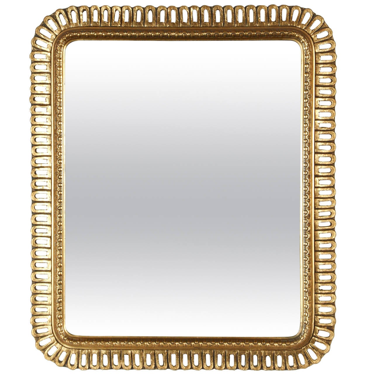 Lovely Small Ornate Gilded Mirror at 1stdibs