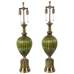 Pair of very grand Barovier table lamps.