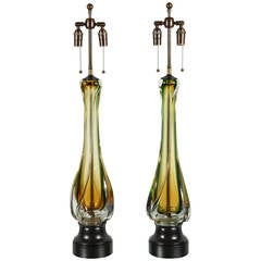Pair of beautiful Murano lamps by Seguso