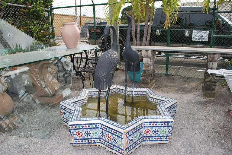 Eight Sided Mosaic Moorish Basin