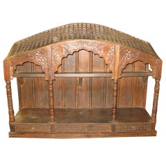 Hand Carved Wood anglo Indian Wall Shelve