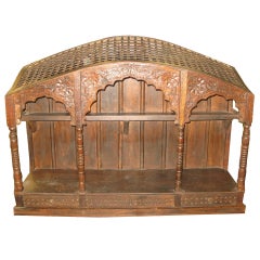 Hand Carved Wood anglo Indian Wall Shelve