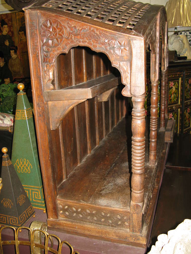 Hand Carved Wood anglo Indian Wall Shelve 5