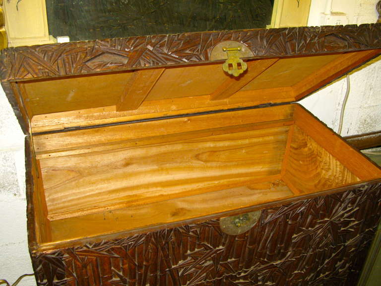 carved asian chest