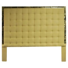 Tufted and Mirrored King-Size Headboard