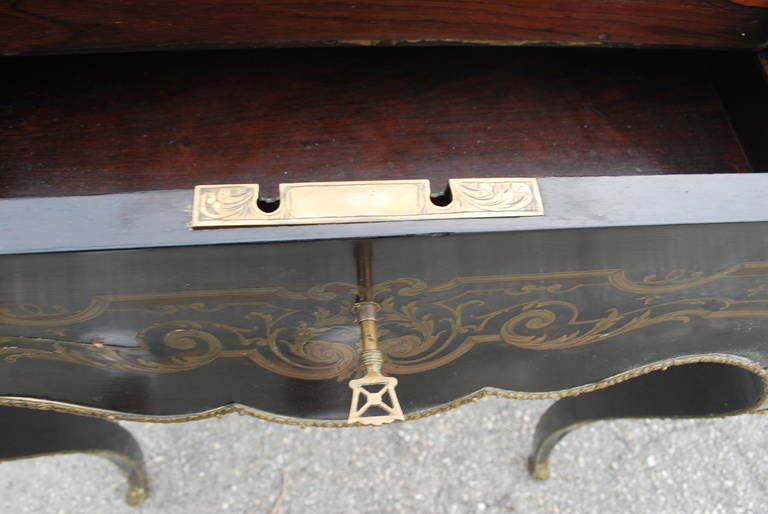 19th Century French Boulle Style, Rosewood Dressing Table 1