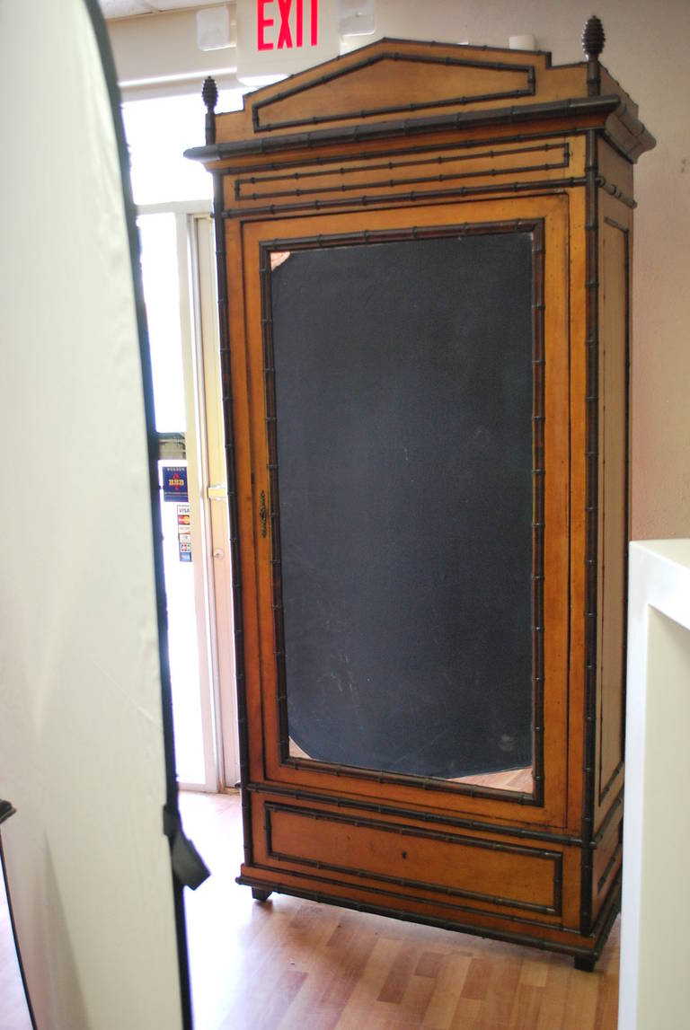 Faux Bamboo French Armoire, circa 19th Century