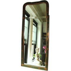 Vintage Green and Gold Chinoiserie Wall Mirror