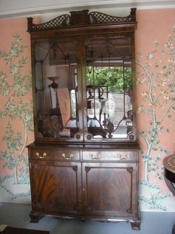 Irish Chippendale Cabinet