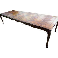 Designer Carved & Inlaid Banquet Table By Baker