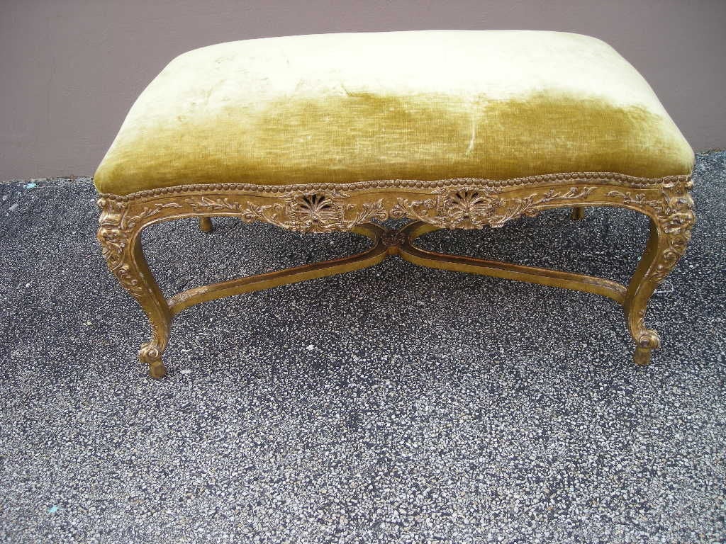 Italian Carved & Gilded Bench