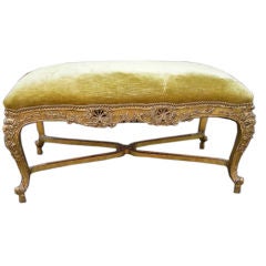 Italian Carved & Gilded Bench